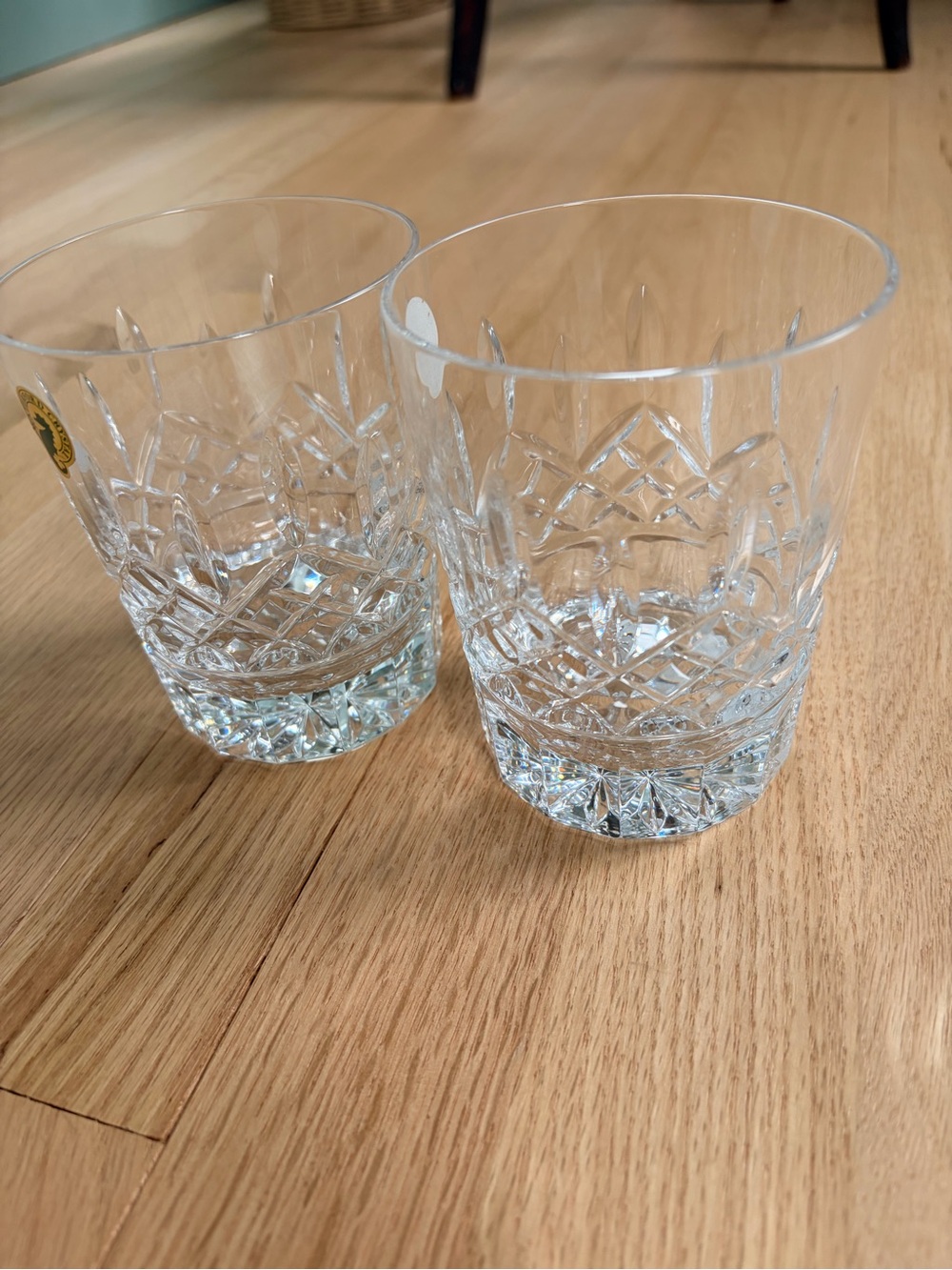 NWT Waterford Lismore Crystal Double Old Fashioned Glasses Set of 2 12 oz New